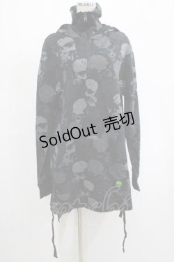 画像1: KILL STAR / Tzompantli Oversized Hoodie XS 黒 H-25-03-07-1059-SL-TO-KB-ZY