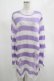 画像1: KILL STAR / Viola Knit Sweater M ホワイト×パープル H-25-03-07-1063-SL-TO-KB-ZT238 (1)