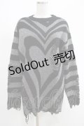 KILL STAR / Libi Sweater XS 黒×シルバーグレー H-25-03-07-1065-SL-TO-KB-ZT181