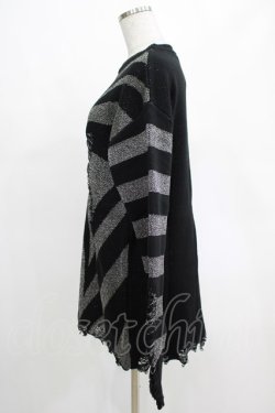 画像2: KILL STAR / Libi Sweater XS 黒×シルバーグレー H-25-03-07-1065-SL-TO-KB-ZT181