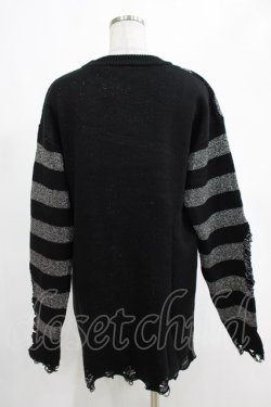 画像3: KILL STAR / Libi Sweater XS 黒×シルバーグレー H-25-03-07-1065-SL-TO-KB-ZT181
