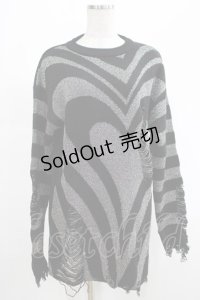 KILL STAR / Libi Sweater XS 黒×シルバーグレー H-25-03-07-1073-SL-TO-KB-ZH