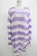 画像1: KILL STAR / Viola Knit Sweater L ホワイト×パープル H-25-03-07-1074-SL-TO-KB-ZH (1)