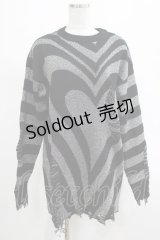 KILL STAR / Libi Sweater XS 黒×シルバーグレー H-25-03-07-1075-SL-TO-KB-OS