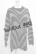 KILL STAR / Libi Sweater XS 黒×シルバーグレー H-25-03-07-1079-SL-TO-KB-ZY