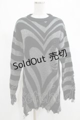 KILL STAR / Libi Sweater XS 黒×シルバーグレー H-25-03-07-1079-SL-TO-KB-ZY