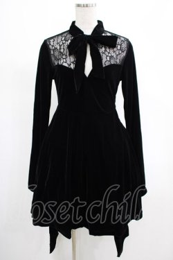 画像1: KILL STAR / Grimina Velvet Sorcery Dress XS 黒 H-25-03-07-1008-SL-OP-KB-OS