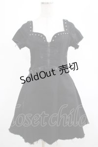 KILL STAR / Time Out Zip Denim Dress S 黒 H-25-03-07-1018-SL-OP-KB-ZH
