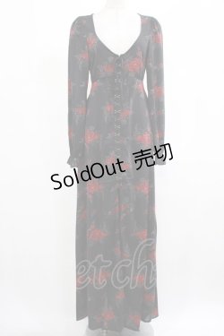 画像1: KILL STAR / Hail Pandora Maxi Dress XS ブラック H-25-03-07-1022-SL-OP-KB-ZH