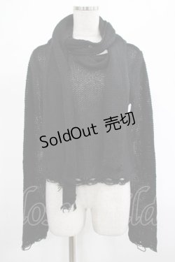 画像1: KILL STAR / Aillean Hooded Wrap Top S 黒 H-25-03-07-1029-SL-TO-KB-ZH