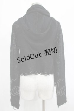 画像3: KILL STAR / Aillean Hooded Wrap Top S 黒 H-25-03-07-1029-SL-TO-KB-ZH