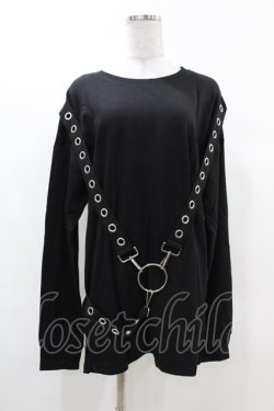 画像1: KILL STAR / Ruckus Long Sleeve Top S 黒 H-25-03-08-052-SL-TO-KB-ZH