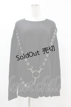 画像1: KILL STAR / Ruckus Long Sleeve Top S 黒 H-25-03-08-053-SL-TO-KB-ZH