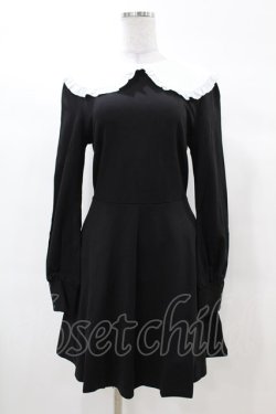 画像1: KILL STAR / Mystra Collar Dress S 黒×白 H-25-03-08-011-SL-OP-KB-ZH