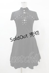 KILL STAR / Tied Up Skater Dress XS 黒 H-25-03-08-020-SL-OP-KB-ZY