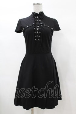 画像1: KILL STAR / Tied Up Skater Dress XS 黒 H-25-03-08-024-SL-OP-KB-ZH