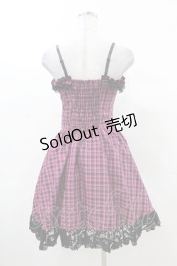 画像2: DARK IN LOVE / Rebel pink check sweet cool dress XS ピンク×ブラック H-25-03-08-026-PU-OP-KB-ZI