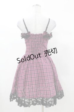 画像2: DARK IN LOVE / Rebel pink check sweet cool dress XS ピンク×ブラック H-25-03-08-029-PU-OP-KB-ZH