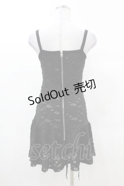 画像2: DARK IN LOVE / Gothic super white cross strap dress XS ブラック H-25-03-08-033-PU-OP-KB-ZH