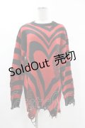 KILL STAR / Libi Sweater M 黒×赤 H-25-03-09-051-SL-TO-KB-ZT357