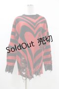 【SALE】KILL STAR / Libi Sweater XS 黒×赤 H-25-03-09-053-SL-TO-KB-ZT47