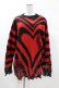 画像1: KILL STAR / Libi Sweater XS 黒×赤 H-25-03-09-054-SL-TO-KB-ZH (1)