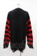 画像2: KILL STAR / Libi Sweater XS 黒×赤 H-25-03-09-054-SL-TO-KB-ZH (2)