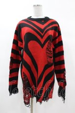画像1: 【SALE】KILL STAR / Libi Sweater XS 黒×赤 H-25-03-09-055-SL-TO-KB-ZT47 (1)