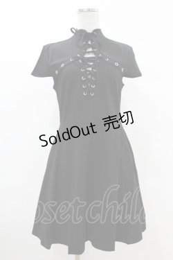 画像1: KILL STAR / Tied Up Skater Dress S ブラック H-25-03-09-006-SL-OP-KB-ZH