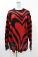画像1: KILL STAR / Libi Sweater XS 黒×赤 H-25-03-09-056-SL-TO-KB-ZH (1)