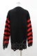 画像2: KILL STAR / Libi Sweater XS 黒×赤 H-25-03-09-056-SL-TO-KB-ZH (2)