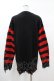 画像2: KILL STAR / Libi Sweater XS 黒×赤 H-25-03-09-057-SL-TO-KB-ZH (2)