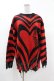 画像1: KILL STAR / Libi Sweater XS 黒×赤 H-25-03-09-058-SL-TO-KB-ZI (1)