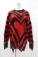画像1: KILL STAR / Libi Sweater XS 黒×赤 H-25-03-09-060-SL-TO-KB-ZT177 (1)