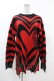 画像1: KILL STAR / Libi Sweater XS 黒×赤 H-25-03-09-062-SL-TO-KB-OS (1)