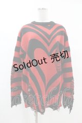 KILL STAR / Libi Sweater XS 黒×赤 H-25-03-09-063-SL-TO-KB-ZI