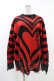 画像1: KILL STAR / Libi Sweater XS 黒×赤 H-25-03-09-063-SL-TO-KB-ZI (1)