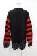 画像2: KILL STAR / Libi Sweater XS 黒×赤 H-25-03-09-063-SL-TO-KB-ZI (2)