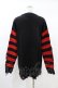 画像2: KILL STAR / Libi Sweater XS 黒×赤 H-25-03-09-064-SL-TO-KB-ZY (2)