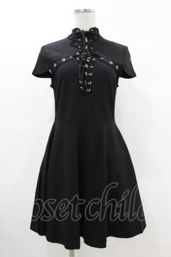 画像1: KILL STAR / Tied Up Skater Dress S ブラック H-25-03-09-009-SL-OP-KB-ZH