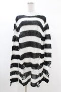 KILL STAR / Pugsley Knit Sweater S 黒×白 H-25-03-09-011-SL-TO-KB-ZY