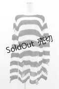 KILL STAR / Pugsley Knit Sweater S 黒×白 H-25-03-09-011-SL-TO-KB-ZY