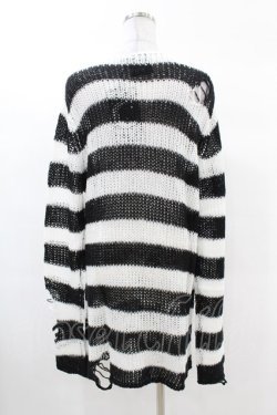 画像2: KILL STAR / Pugsley Knit Sweater S 黒×白 H-25-03-09-011-SL-TO-KB-ZY