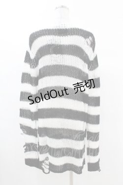 画像2: KILL STAR / Pugsley Knit Sweater S 黒×白 H-25-03-09-011-SL-TO-KB-ZY
