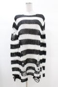 KILL STAR / Pugsley Knit Sweater S 黒×白 H-25-03-09-012-SL-TO-KB-ZH