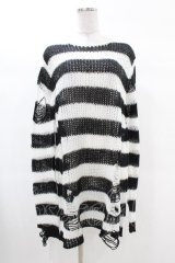 KILL STAR / Pugsley Knit Sweater S 黒×白 H-25-03-09-012-SL-TO-KB-ZH