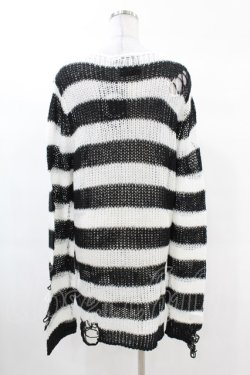 画像2: KILL STAR / Pugsley Knit Sweater S 黒×白 H-25-03-09-012-SL-TO-KB-ZH
