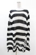 KILL STAR / Pugsley Knit Sweater S 黒×白 H-25-03-09-013-SL-TO-KB-ZH