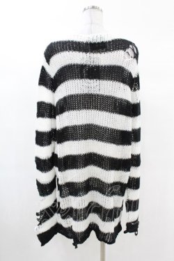 画像2: KILL STAR / Pugsley Knit Sweater S 黒×白 H-25-03-09-013-SL-TO-KB-ZH