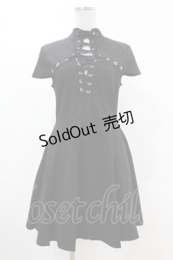 画像1: KILL STAR / Tied Up Skater Dress S ブラック H-25-03-09-002-SL-OP-KB-ZS